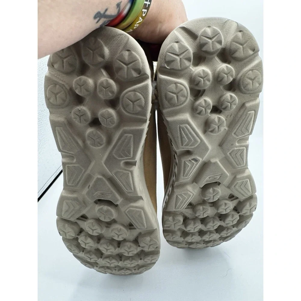 Skechers Boots On The Go Goga Mat Camel Womens 10 Tan Faux Fur Lining EUC SB18
